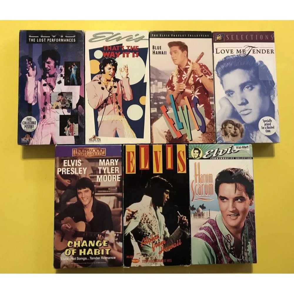 Elvis Presley 7 VHS Lot Lost Performances Love Me Tender Harum Scarum Change